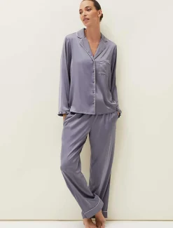 Pyjamas^Phase Eight Shae Pyjama Set Slate