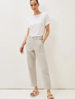Trousers & Shorts^Phase Eight Sharon Chino Trousers Stone