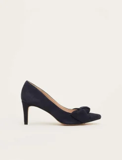Occasion Shoes^Phase Eight Sim Suede Bow Court Shoe Navy