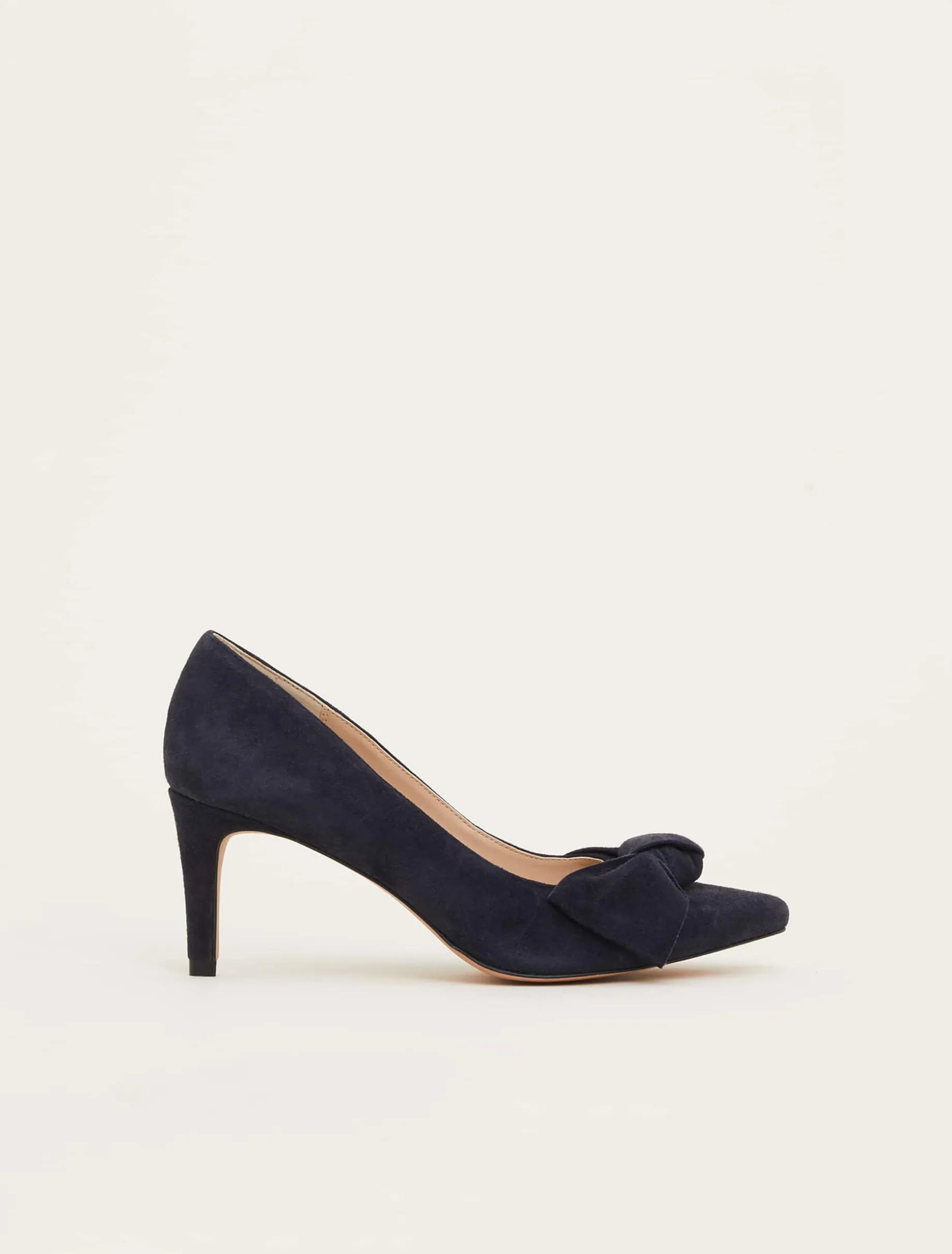 Occasion Shoes^Phase Eight Sim Suede Bow Court Shoe Navy