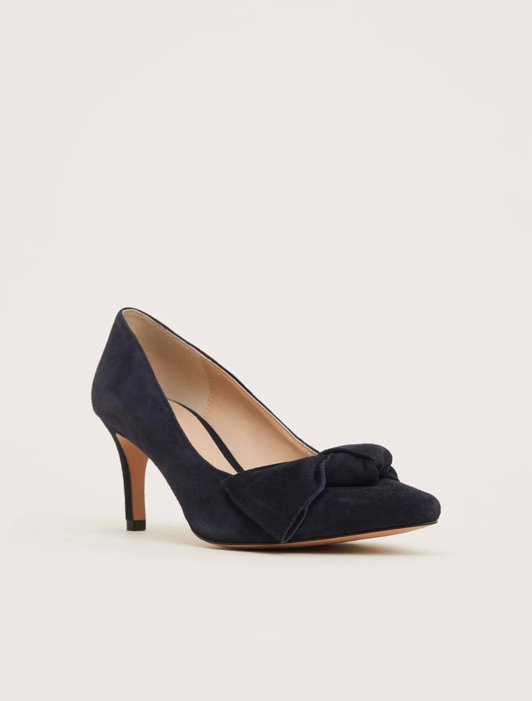 Occasion Shoes^Phase Eight Sim Suede Bow Court Shoe Navy