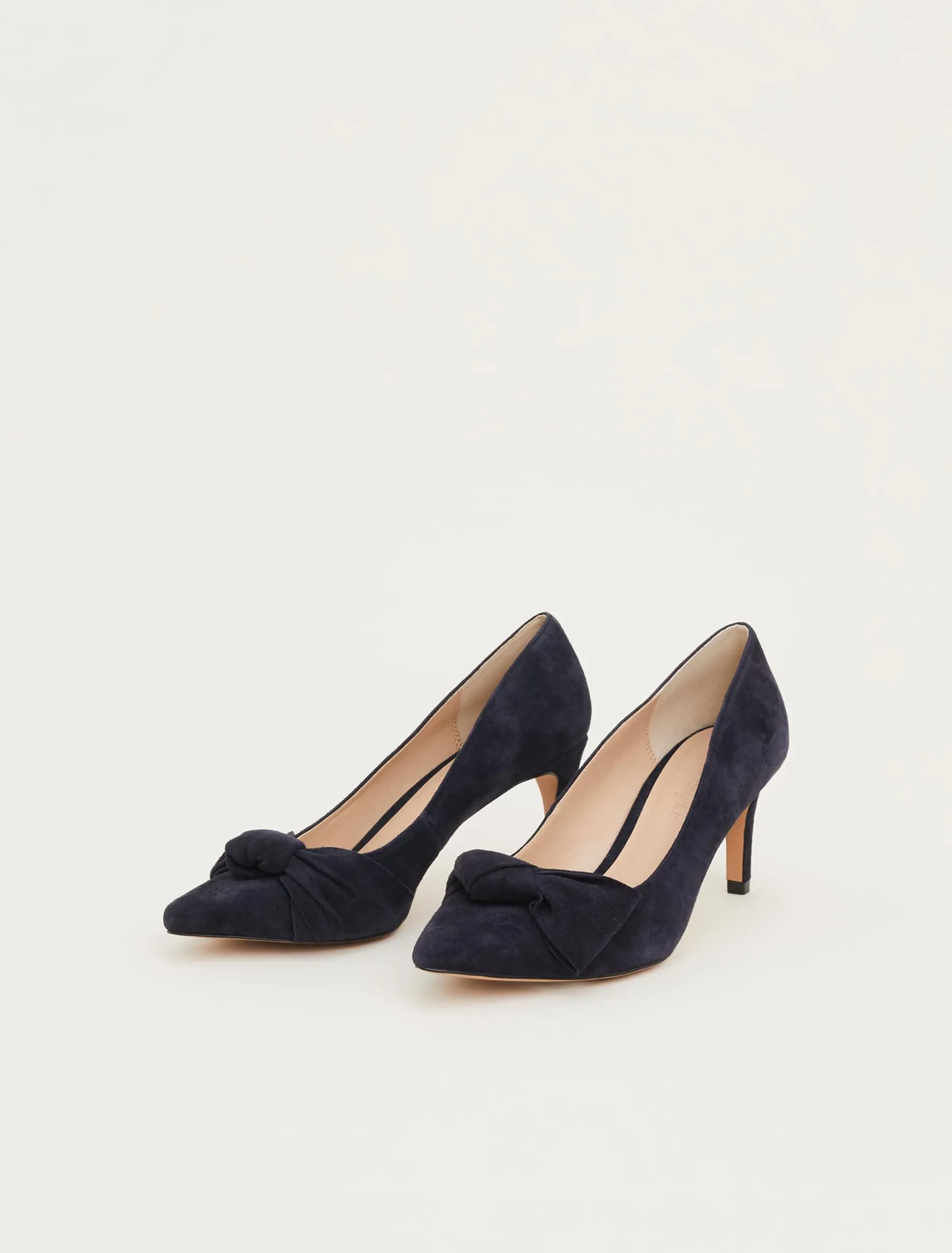 Occasion Shoes^Phase Eight Sim Suede Bow Court Shoe Navy
