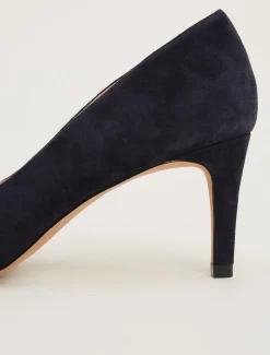Occasion Shoes^Phase Eight Sim Suede Bow Court Shoe Navy