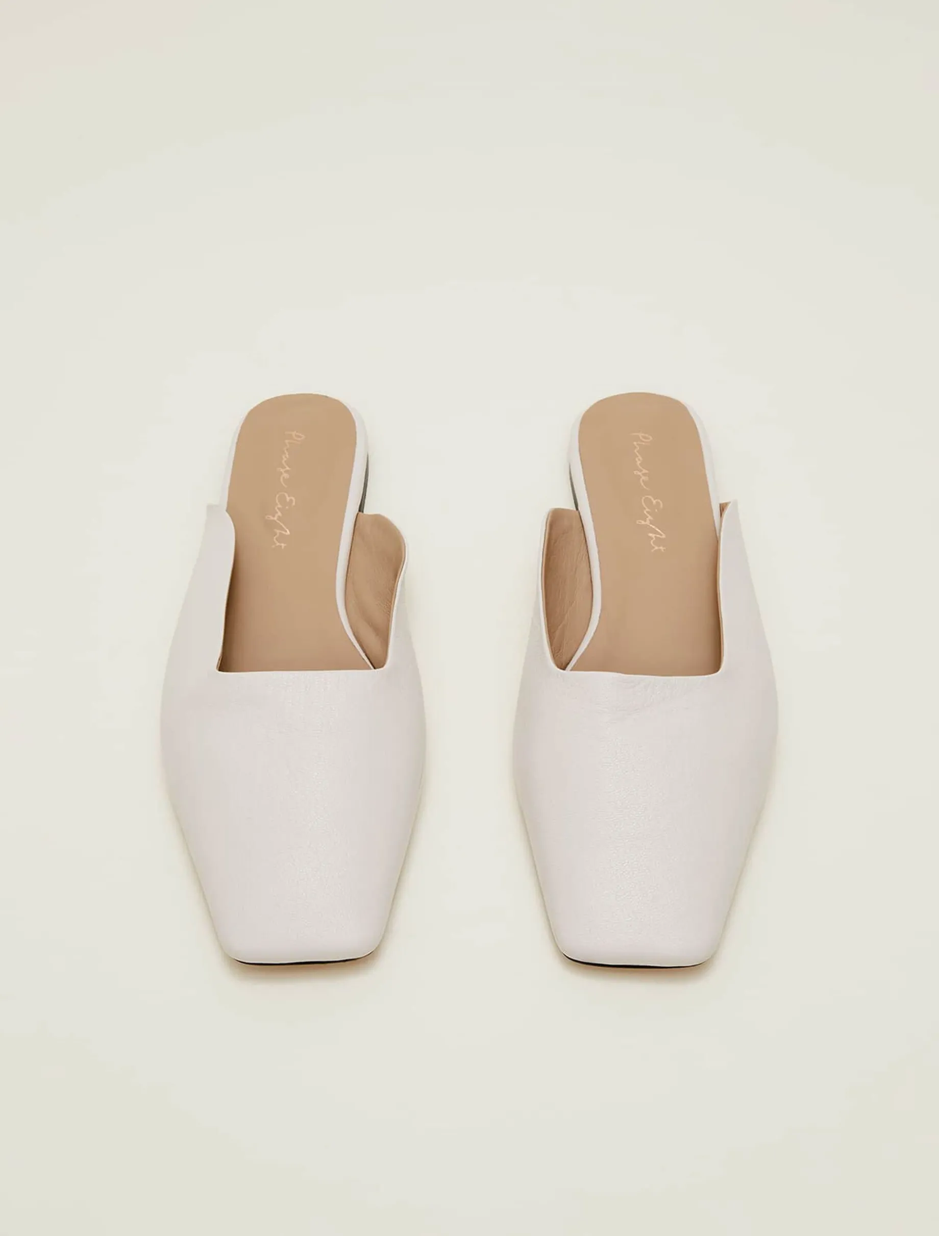 Flats^Phase Eight Slip On Mule Shoe Ivory
