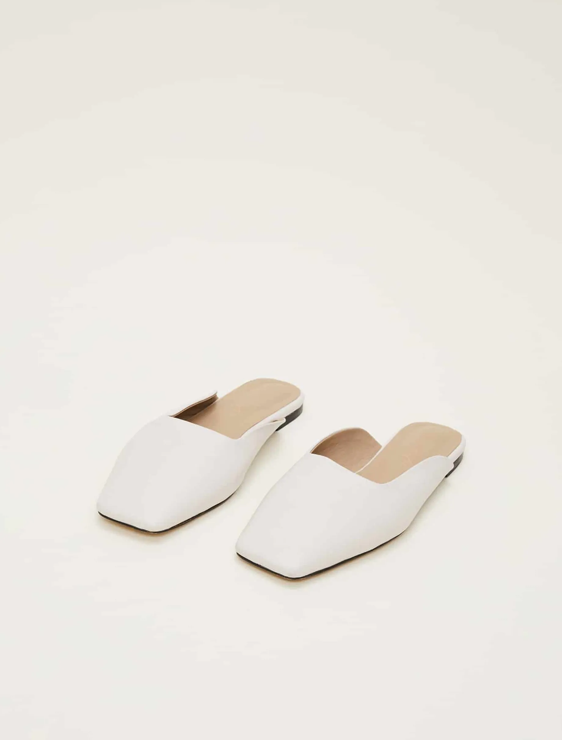 Flats^Phase Eight Slip On Mule Shoe Ivory