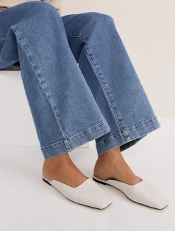 Flats^Phase Eight Slip On Mule Shoe Ivory