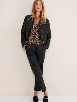 Flats^Phase Eight Smart Trim Loafer Black