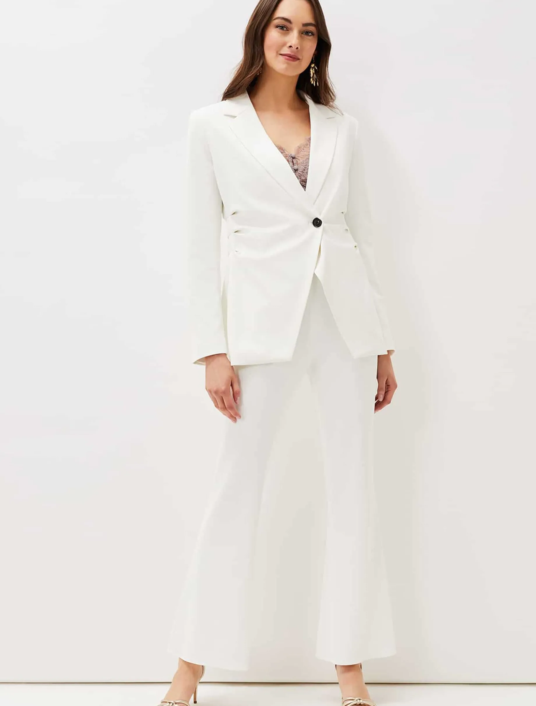 Trousers & Shorts^Phase Eight Solange Flared Suit Trousers Ivory