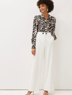 Trousers & Shorts^Phase Eight Solange Wide Leg Suit Trousers Ivory