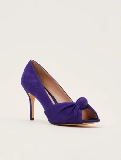 Occasion Shoes^Phase Eight Sonja Knot Front Peep Toe Shoe Cobalt