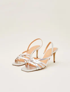 Occasion Shoes^Phase Eight Strappy Sling Back Sandals Silver
