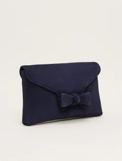 Bags^Phase Eight Structured Bow Clutch Navy
