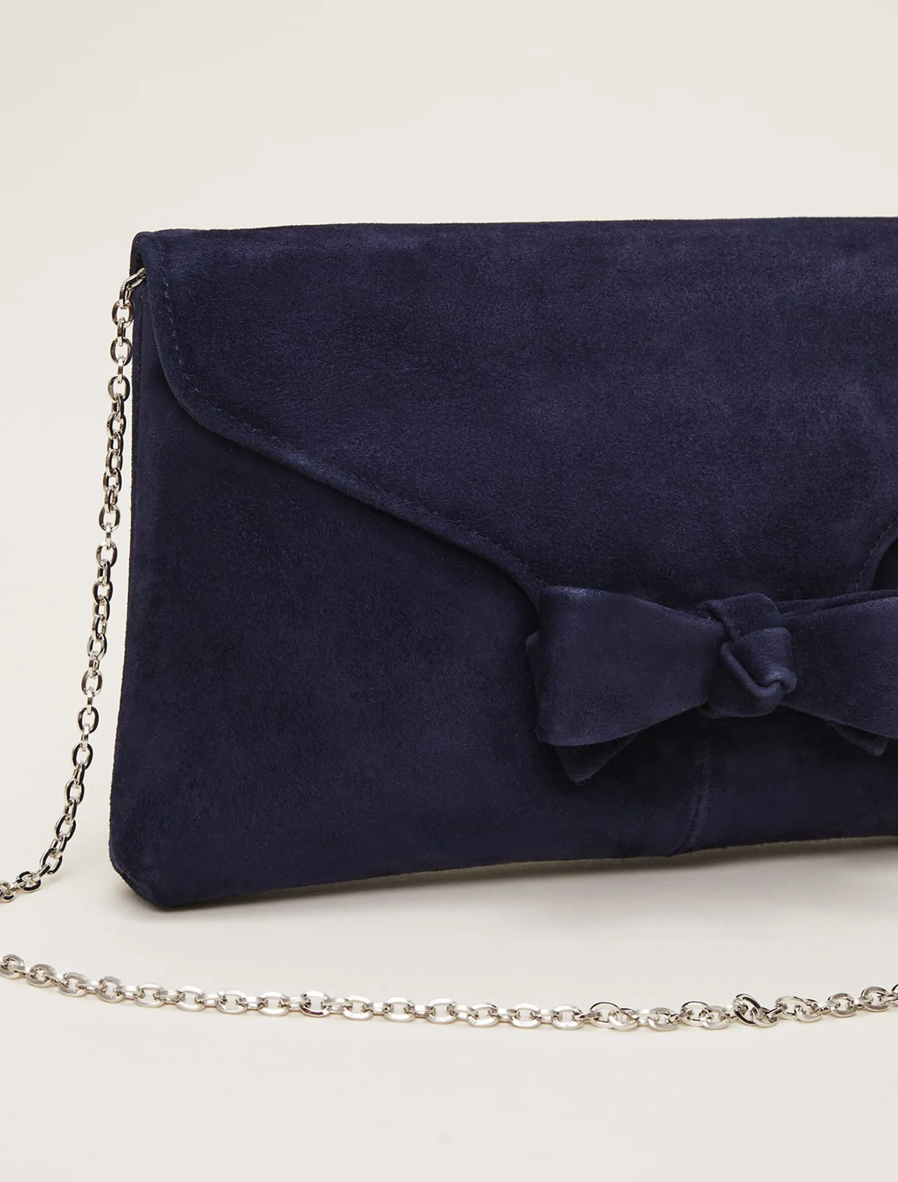 Bags^Phase Eight Structured Bow Clutch Navy