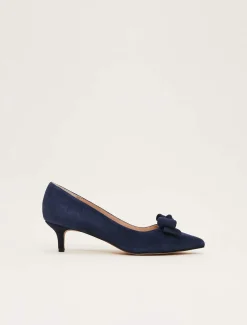 Occasion Shoes^Phase Eight Structured Bow Kitten Heel Navy