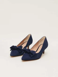 Occasion Shoes^Phase Eight Structured Bow Kitten Heel Navy