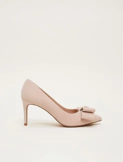 Occasion Shoes^Phase Eight Suede Bow Front Court Shoe Cameo