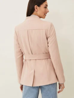 Coats^Phase Eight Susie Short Coat Nude