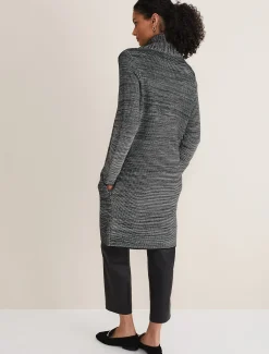 Coats^Phase Eight Talia Tweed Knit Coat Grey/Black