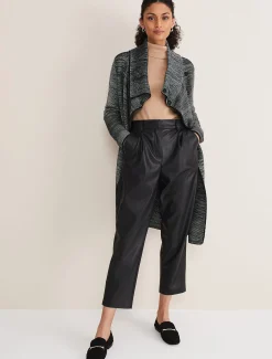 Coats^Phase Eight Talia Tweed Knit Coat Grey/Black