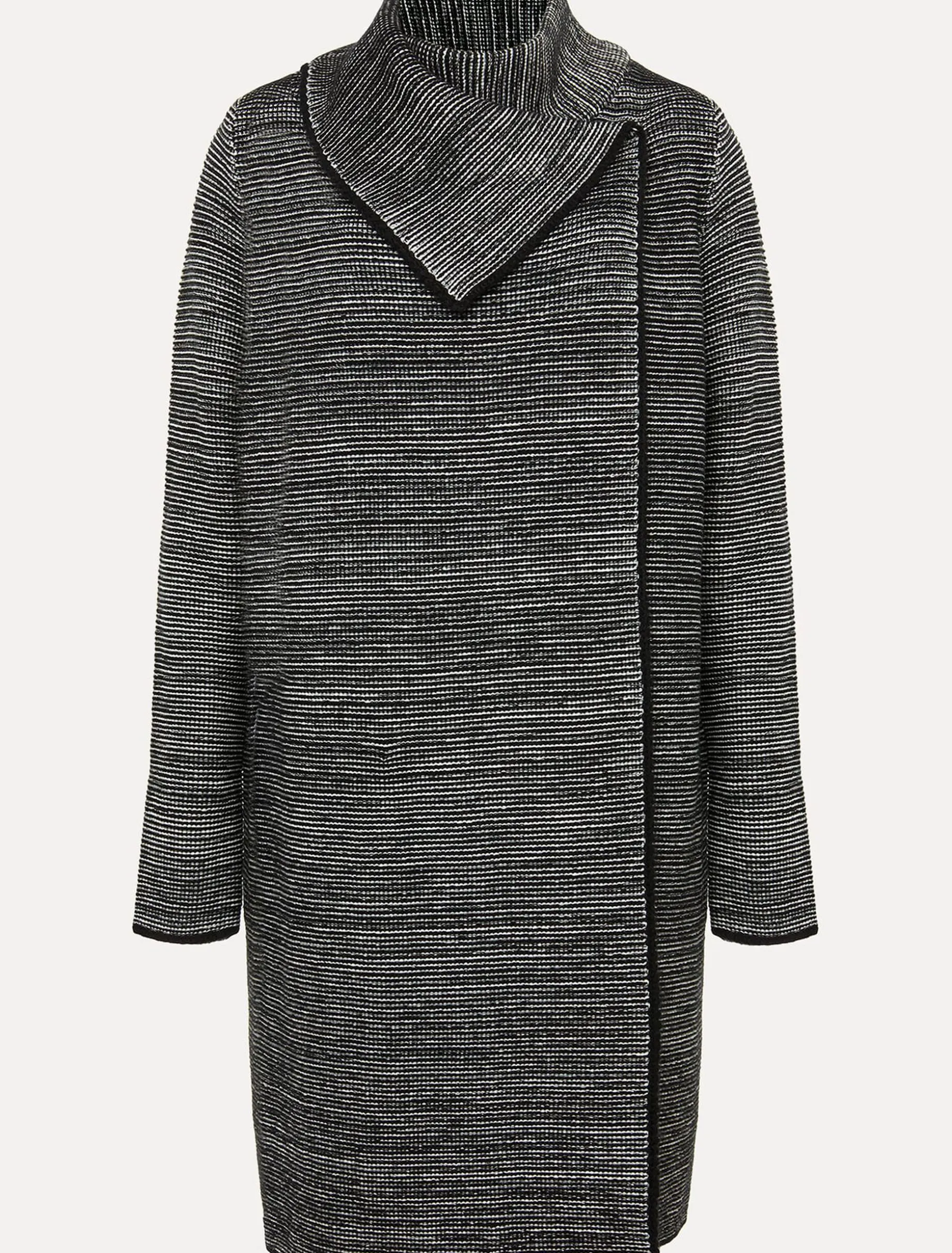 Coats^Phase Eight Talia Tweed Knit Coat Grey/Black