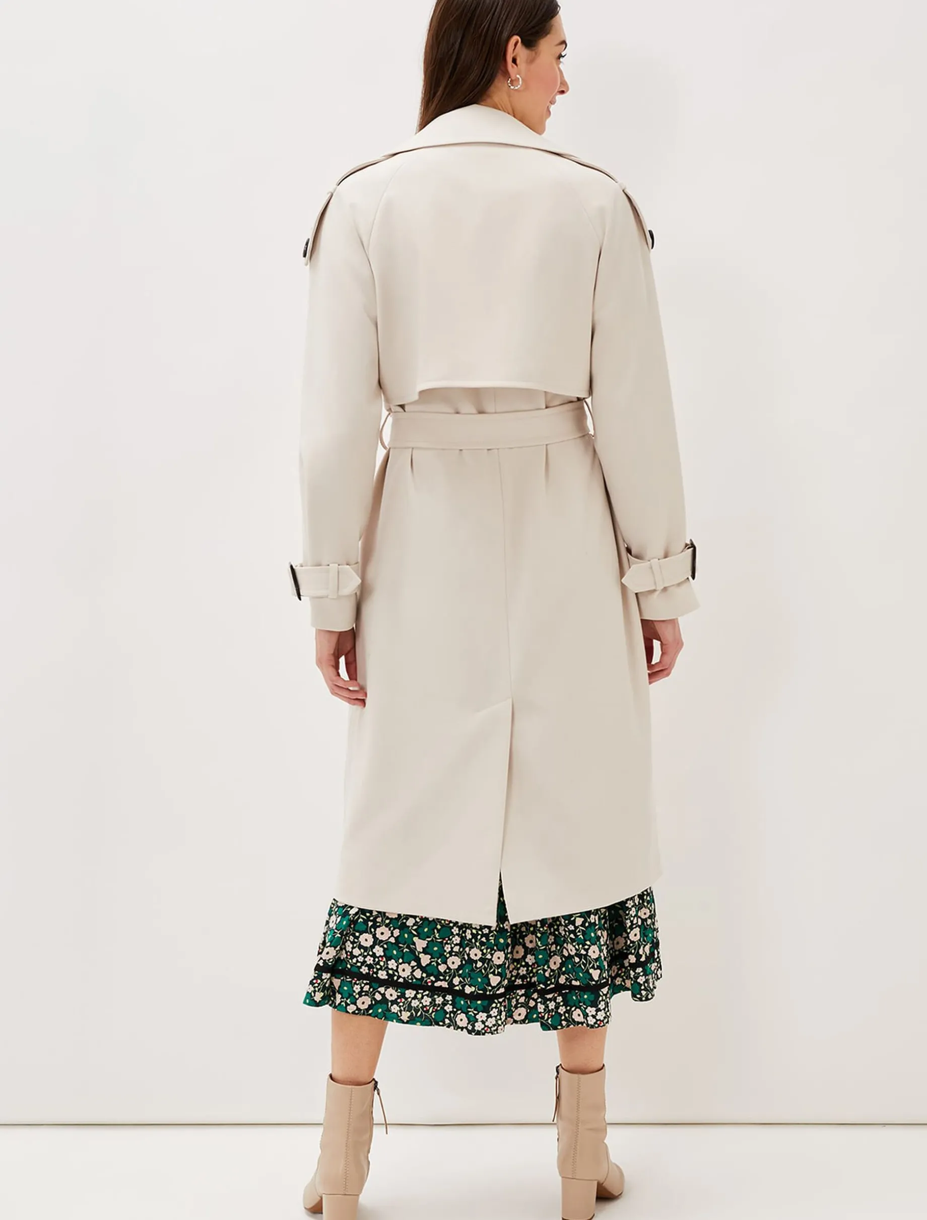 Coats^Phase Eight Tegan Trench Coat Off White