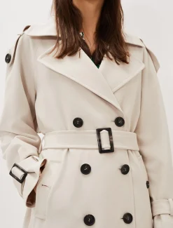 Coats^Phase Eight Tegan Trench Coat Off White