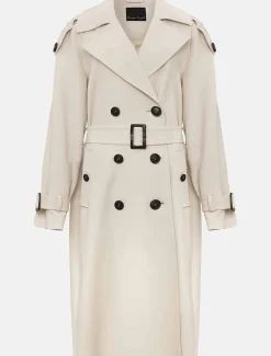 Coats^Phase Eight Tegan Trench Coat Off White
