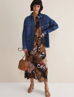 Jackets^Phase Eight Tianna Oversized Shacket Denim
