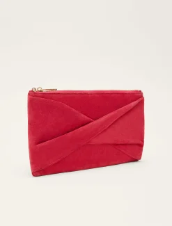 Bags^Phase Eight Twist Front Clutch Bag Lipstick