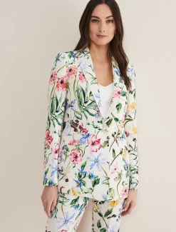 Jackets^Phase Eight Ulrica Floral Blazer Multi-Coloured
