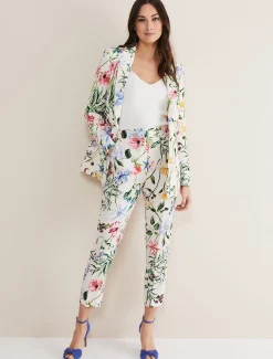 Trousers & Shorts^Phase Eight Ulrica Floral Cigarette Trousers Multi-Coloured