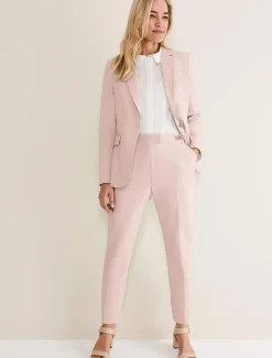 Trousers & Shorts^Phase Eight Ulrica Straight Leg Trousers Pale Pink