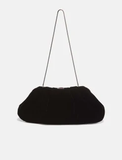 Bags^Phase Eight Valerie Velvet Clutch Bag Black