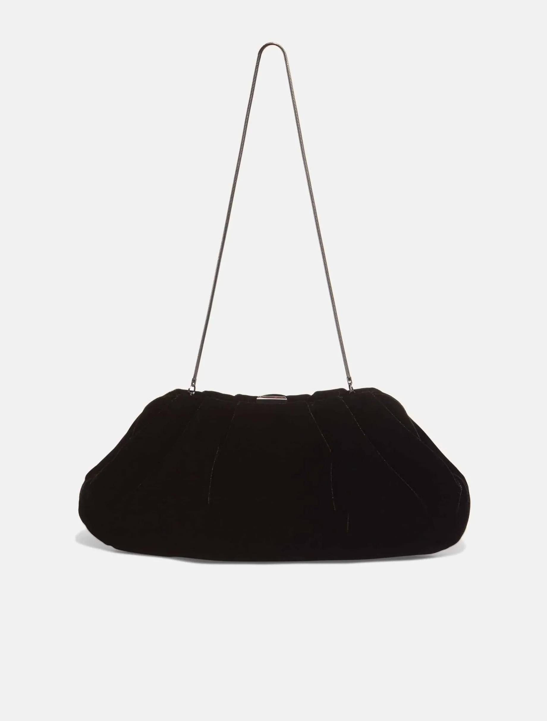Bags^Phase Eight Valerie Velvet Clutch Bag Black