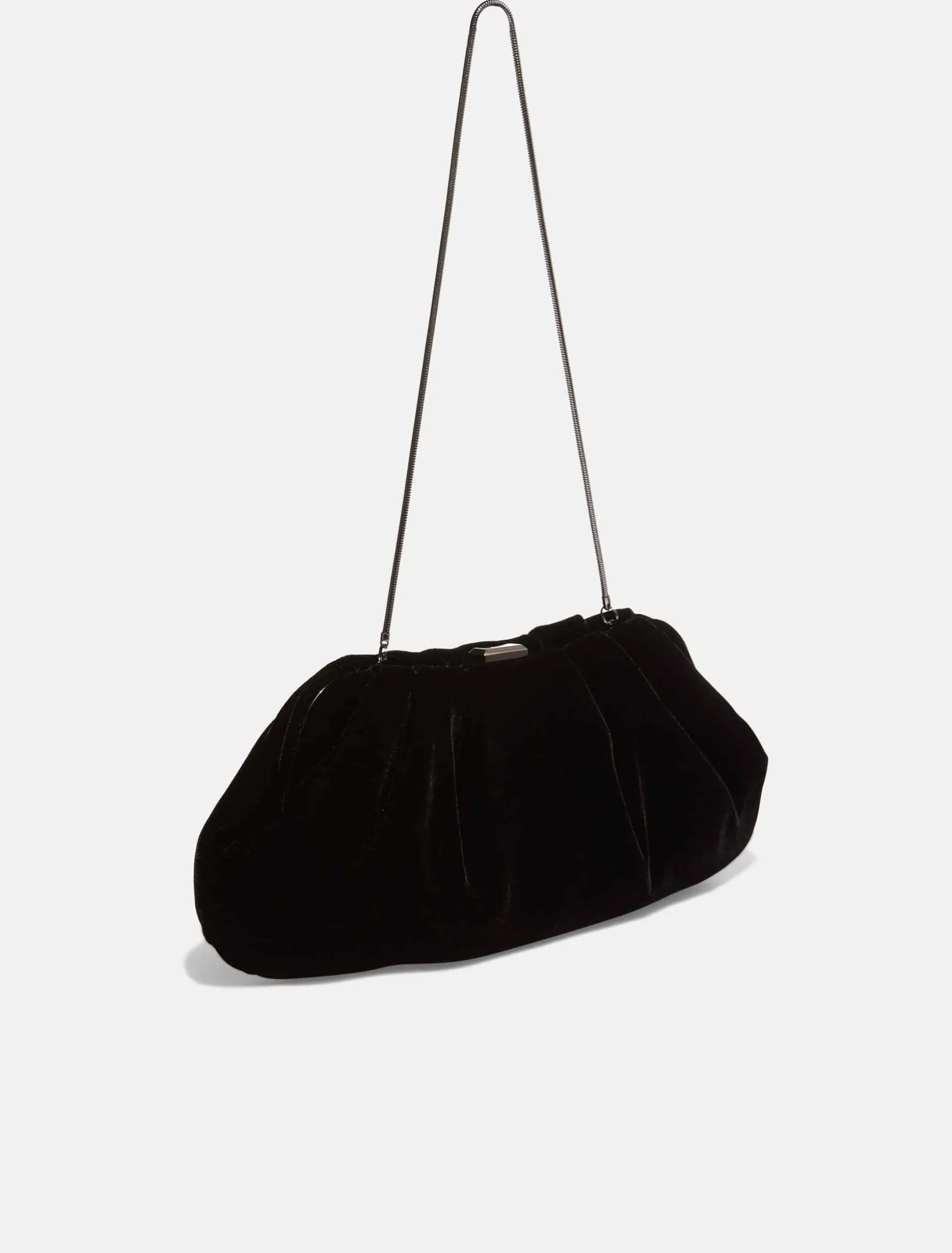 Bags^Phase Eight Valerie Velvet Clutch Bag Black