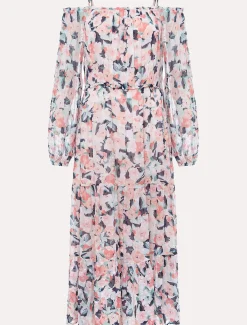 Dresses^Phase Eight Vicky Off Shoulder Printed Dress Multi-Coloured