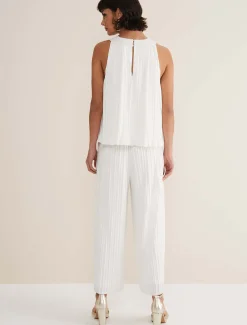 Trousers & Shorts^Phase Eight Winona Pleated Trousers Ivory