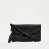 Bags^Phase Eight Woven Cross Body Bag Black