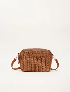 Bags^Phase Eight Woven Cross Body Bag Tan