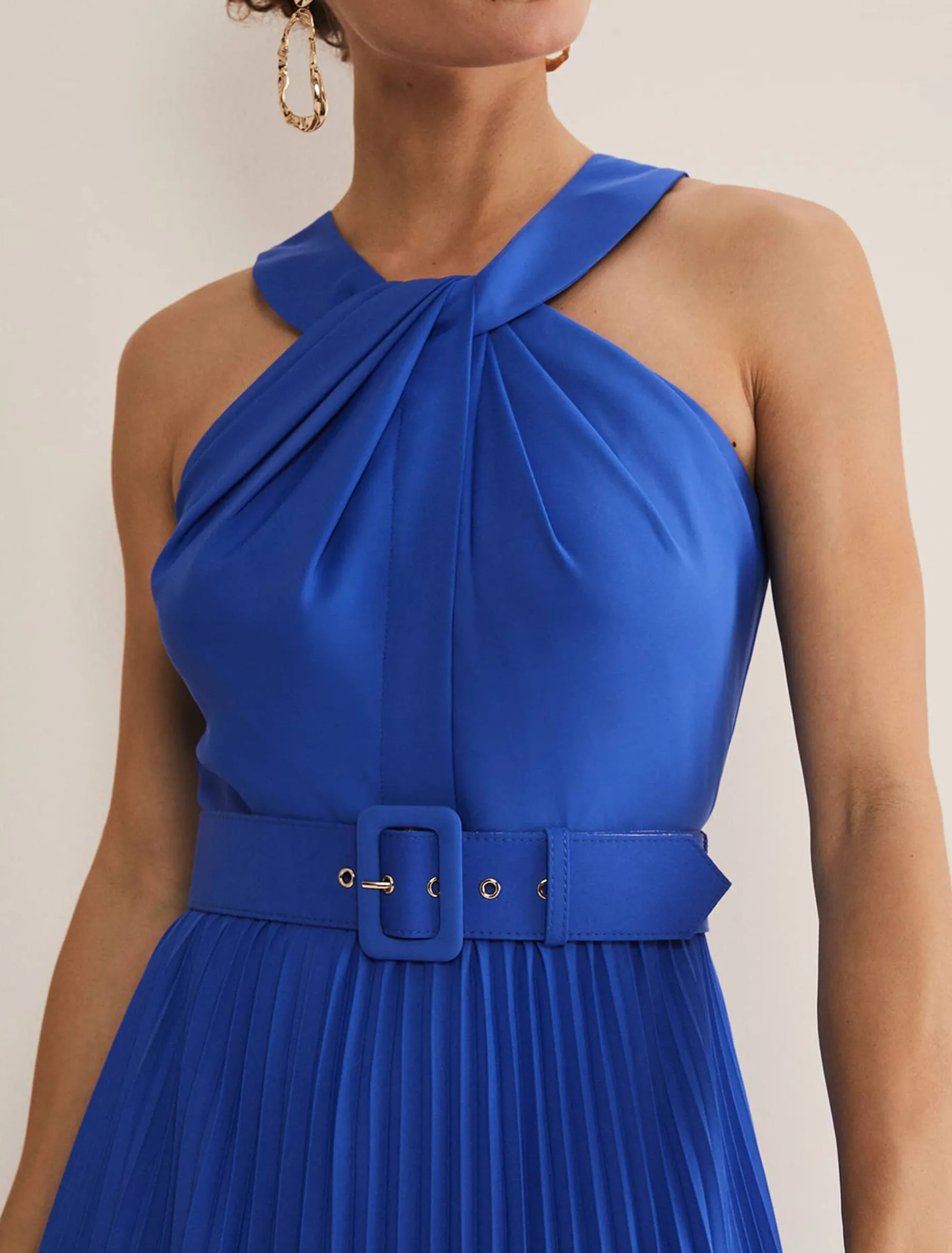 Dresses^Phase Eight Yas Twist Neck Dress Azure Blue